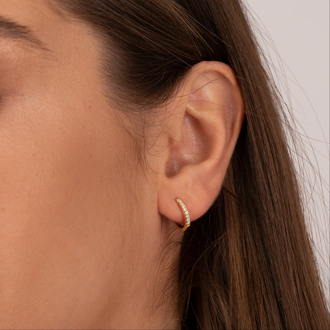 Vittoria Pavé Hoop Earrings - FIORENE