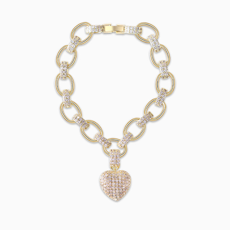 Celeste Bold Heart Chain Necklace – FIORENE