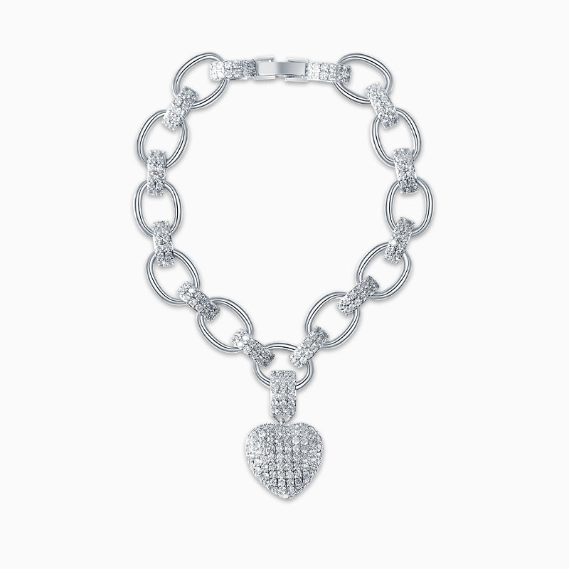 Celeste Bold Heart Chain Necklace – FIORENE