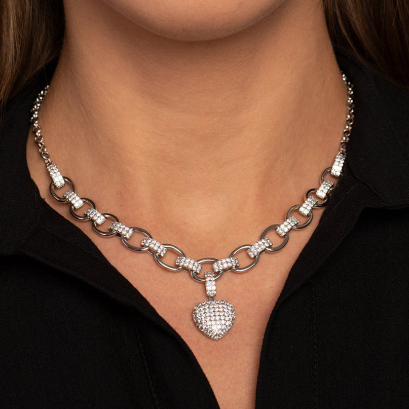 Crystal Heart Link Set – FIORENE