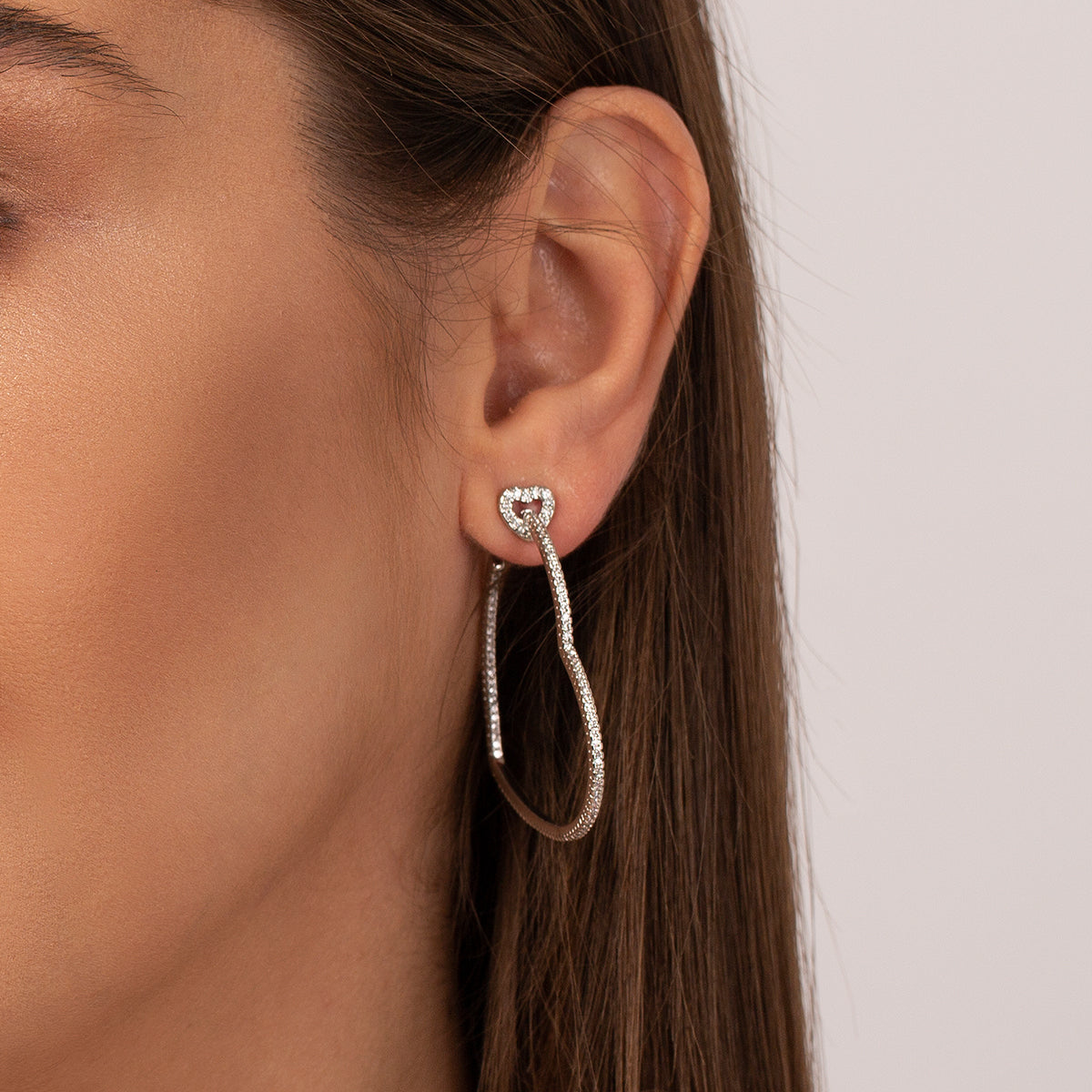 Éloise Heartline Hoop Earrings – FIORENE