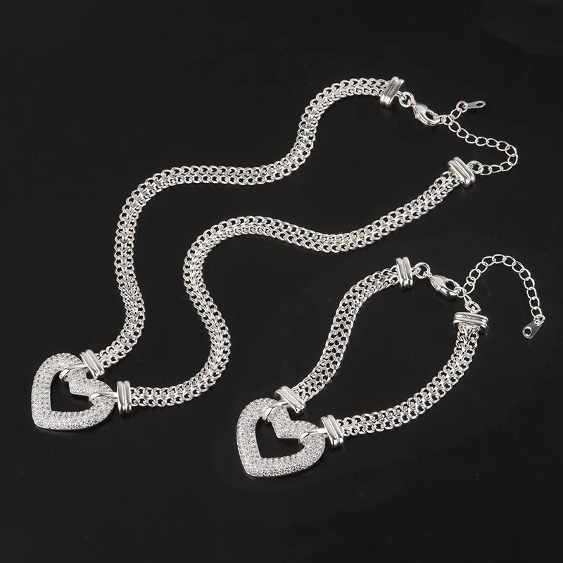 Bianca Frosted Heart Mesh Set – FIORENE