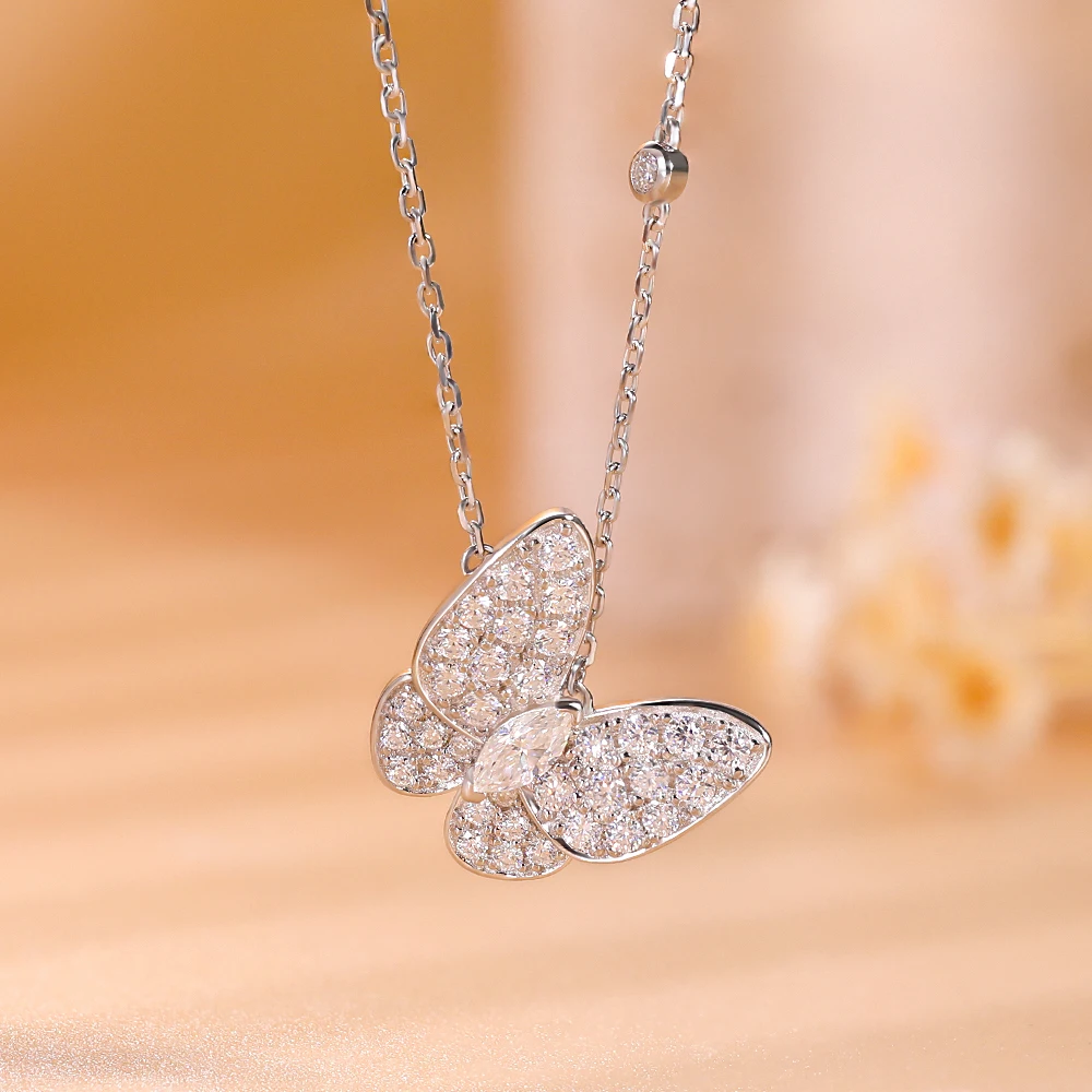 Aurielle Crystal Butterfly Necklace – FIORENE