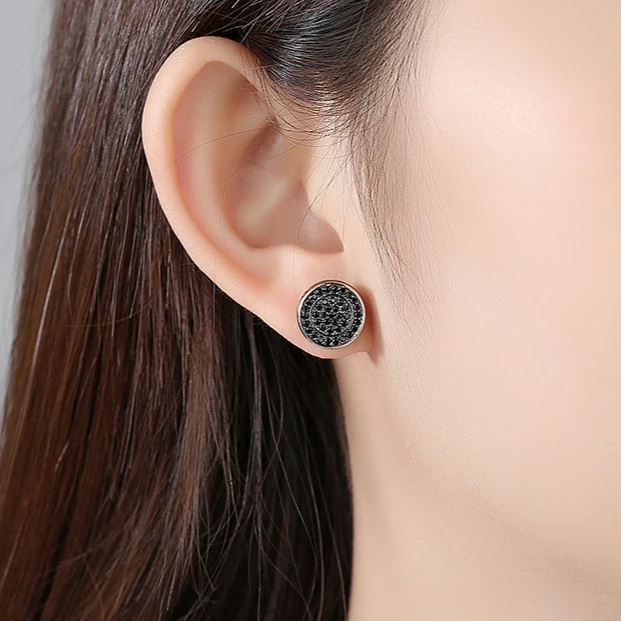 Oria Midnight Stud Earrings - FIORENE
