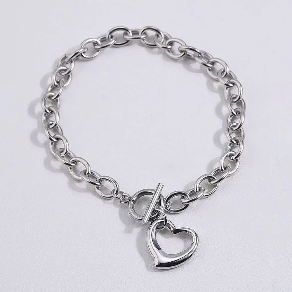 Audace Heart Chain Necklace Set – FIORENE