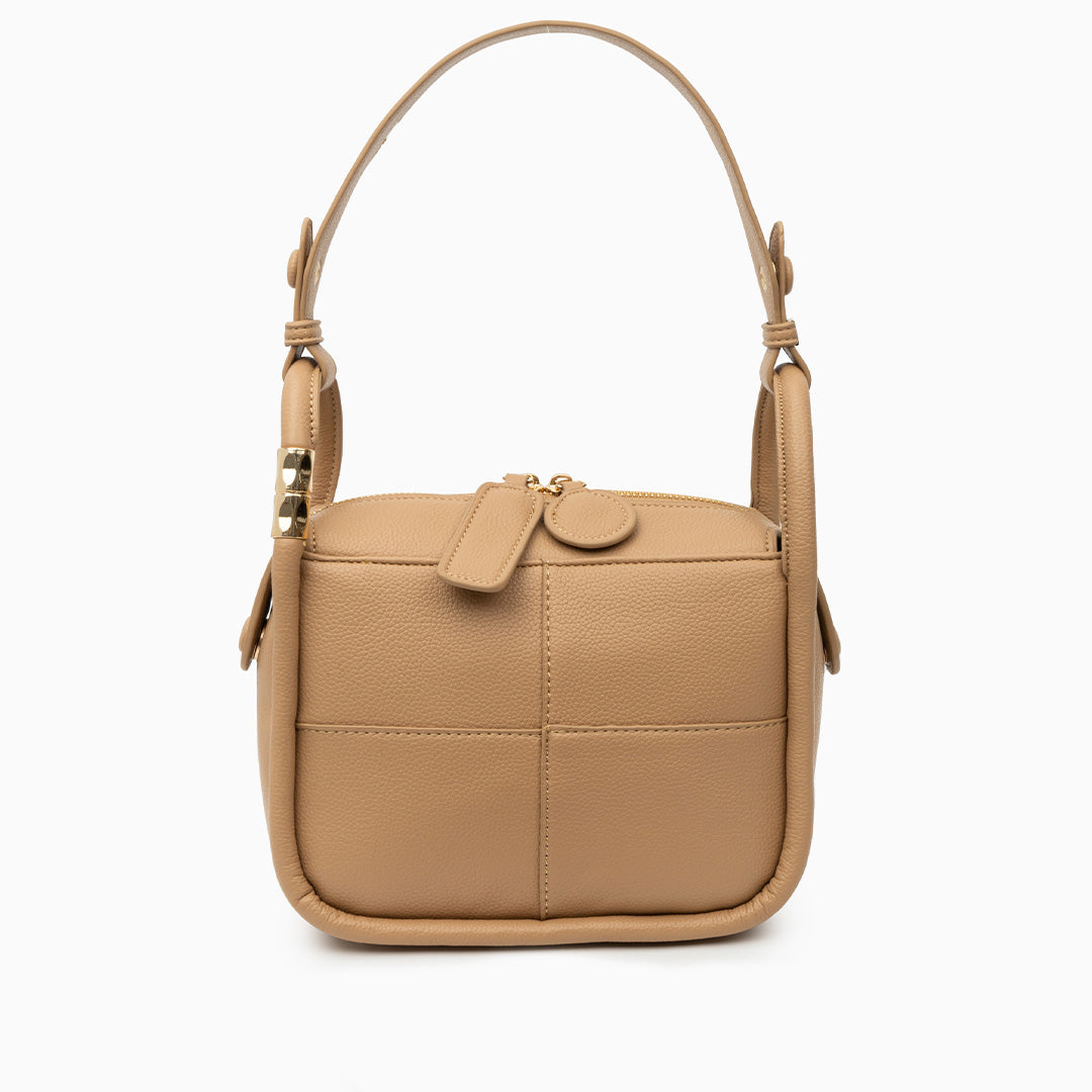 Panelled Leather Shoulder Bag – FIORENE