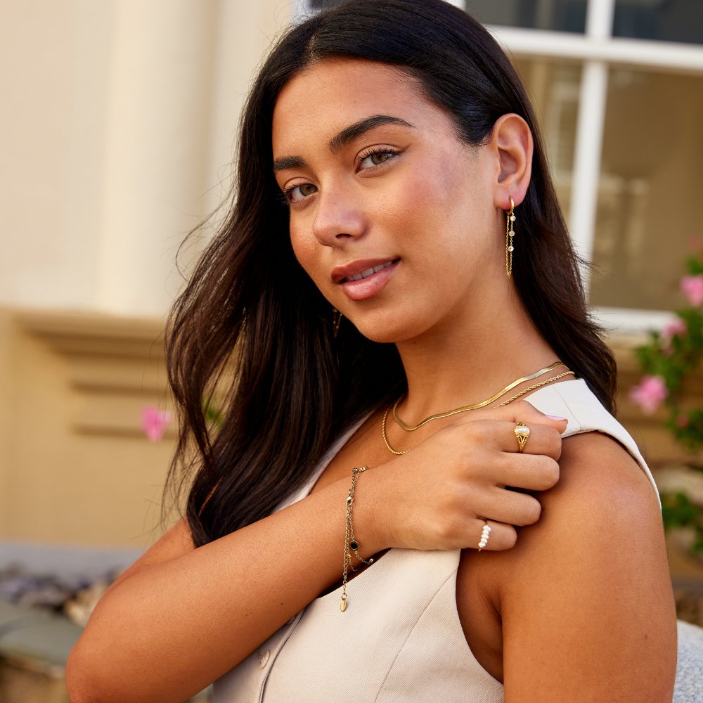 Crystal Drop Hoops – FIORENE