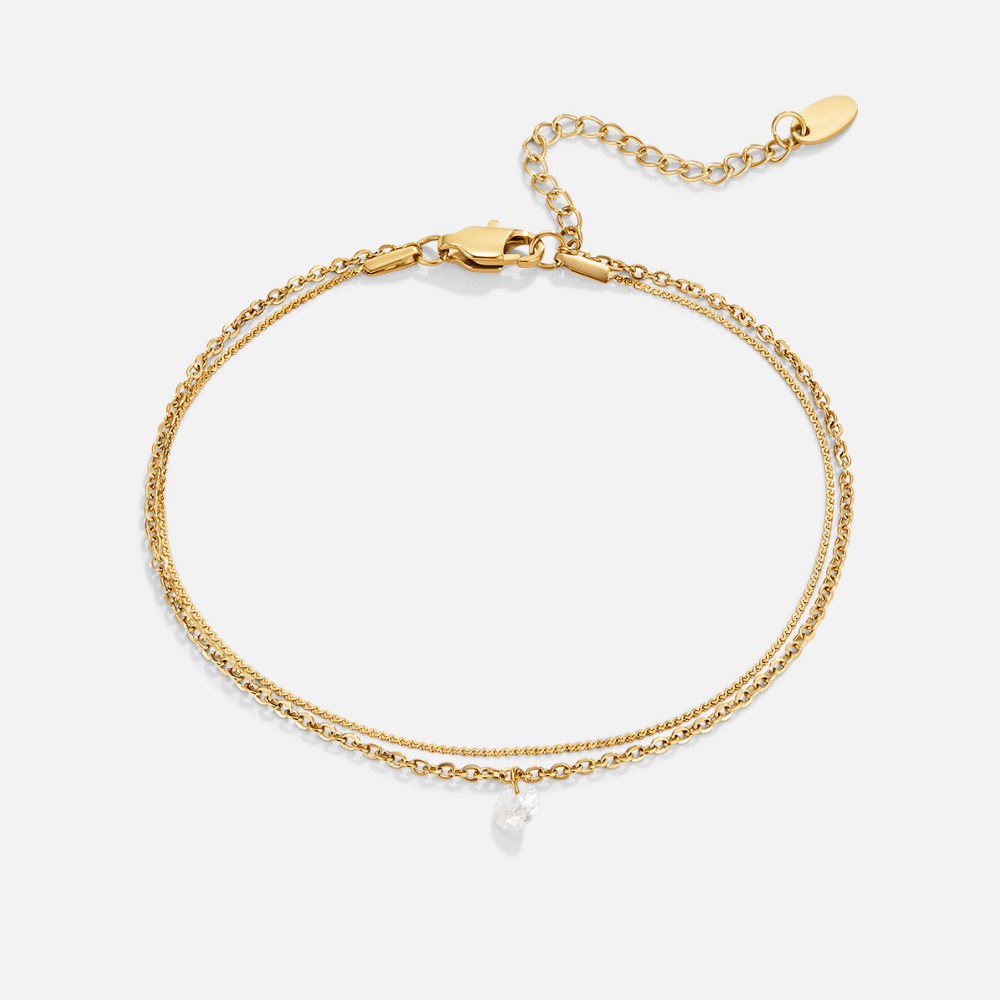Double Layer Anklet – FIORENE