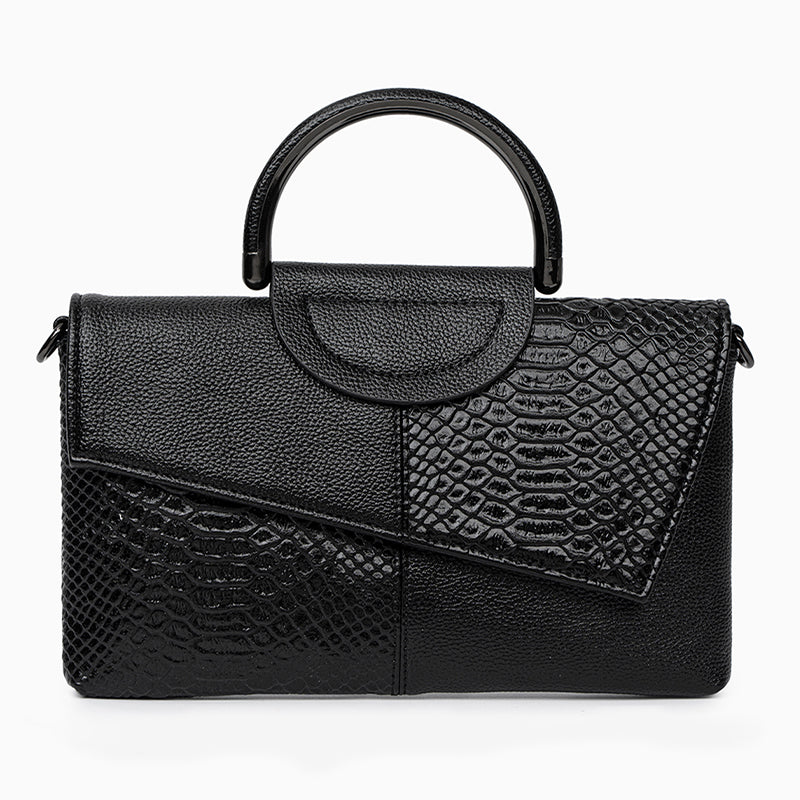 Midnight Croc Shoulder Bag – FIORENE