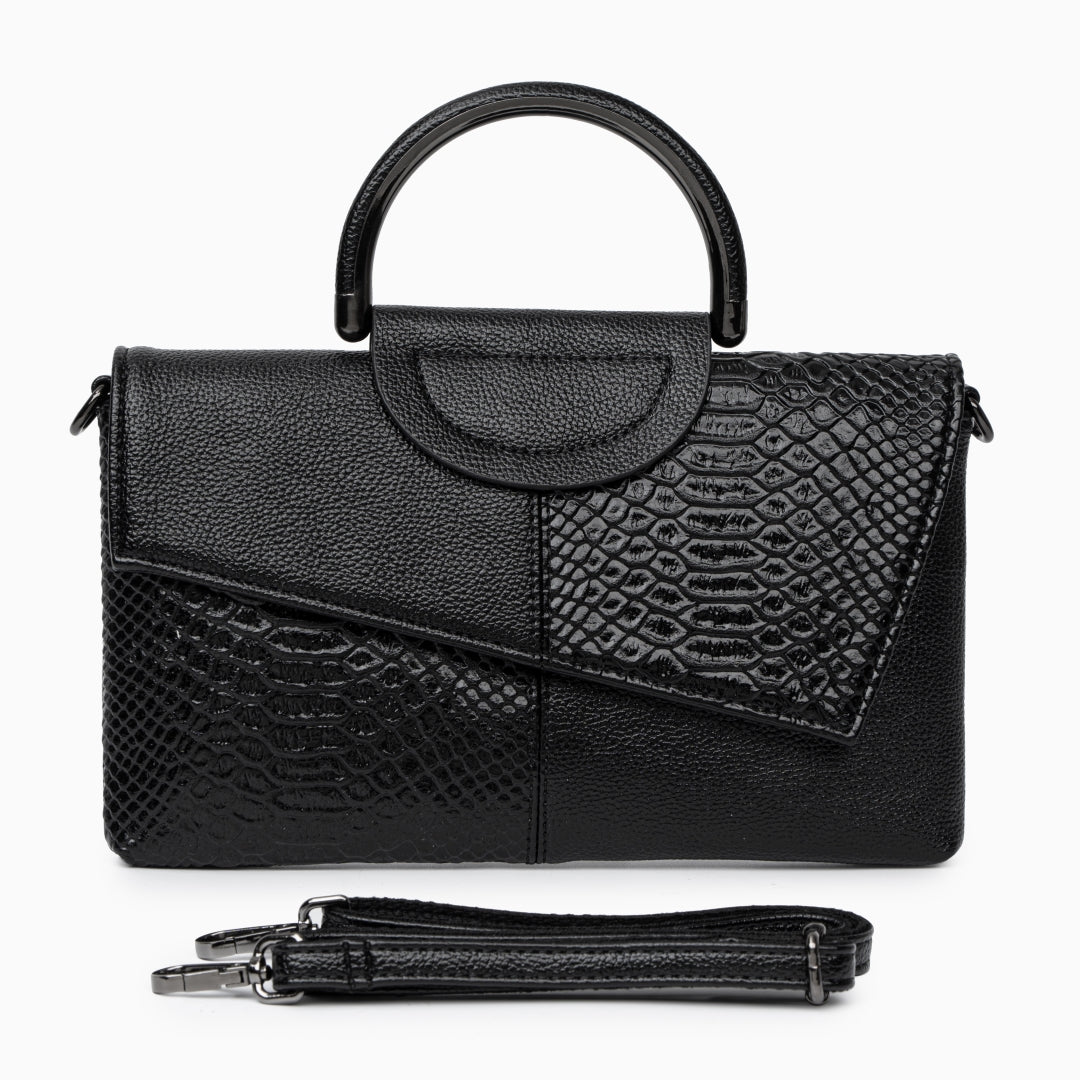 Midnight Croc Shoulder Bag – FIORENE