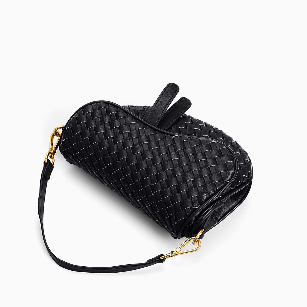 Obsidian Woven Handbag – FIORENE