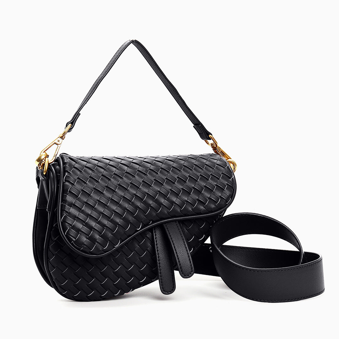 Obsidian Woven Handbag – FIORENE