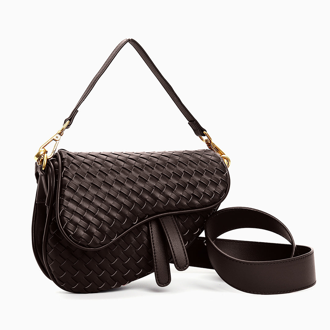 Obsidian Woven Handbag – FIORENE