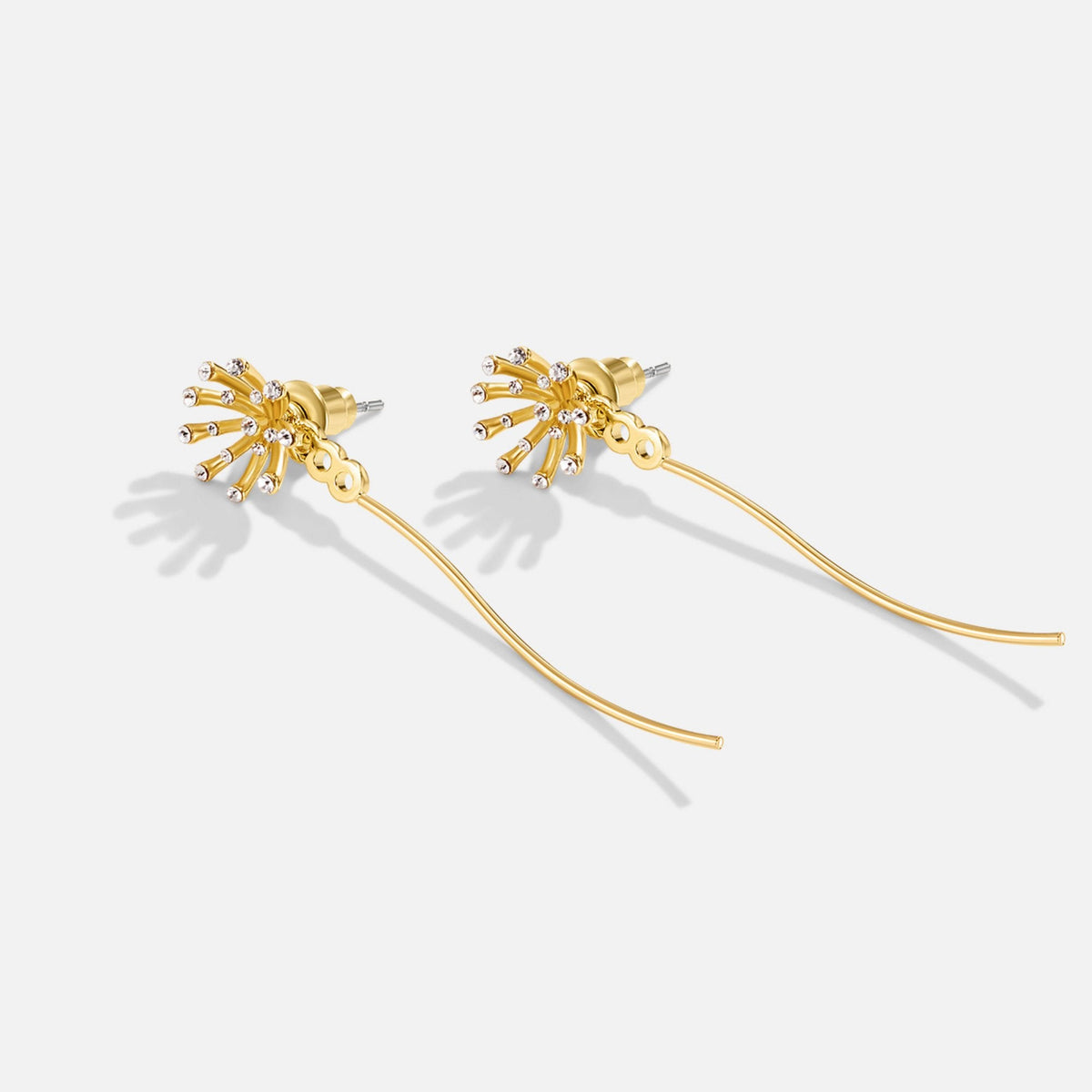 Gilded Starburst Threader Earrings – FIORENE