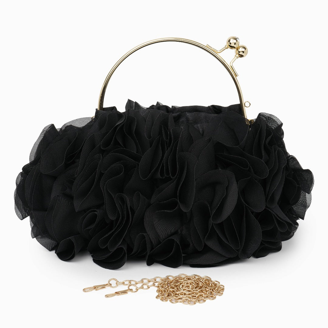 Scarlet Ruffle Handbag – FIORENE