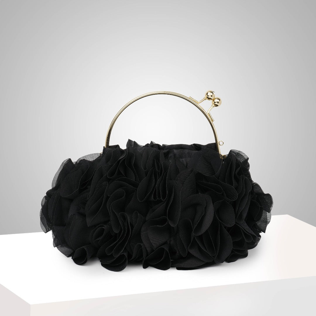 Scarlet Ruffle Handbag – FIORENE