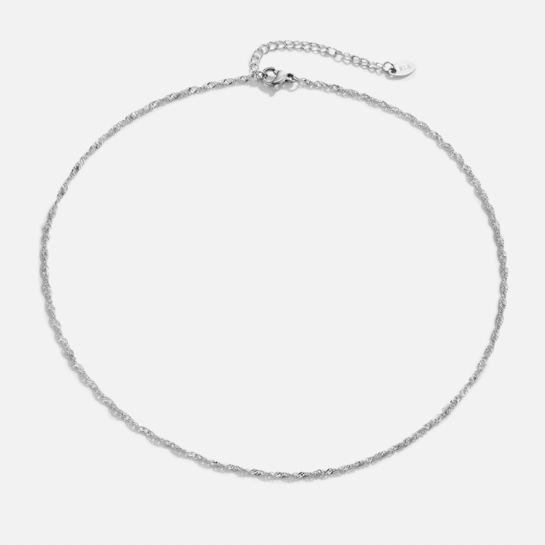 Luminous SilverSinuous Link Necklace – FIORENE