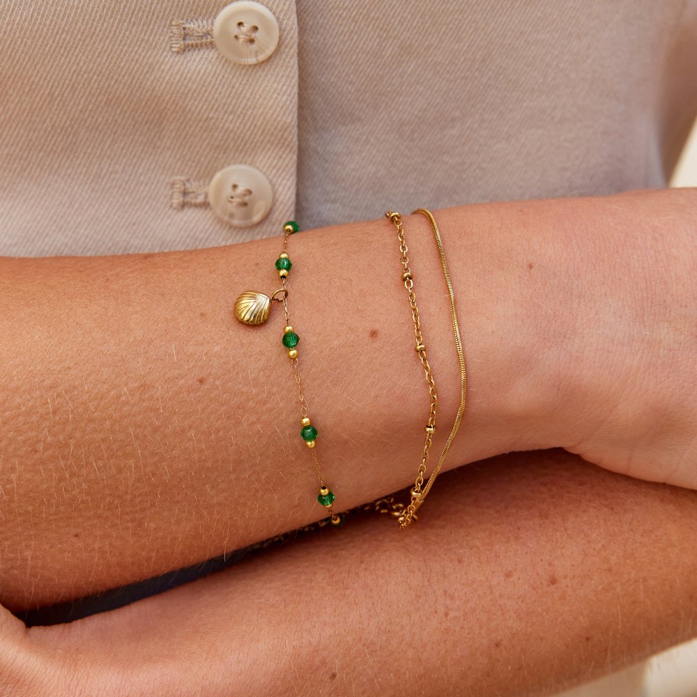 Emerald Shell Bracelet – FIORENE