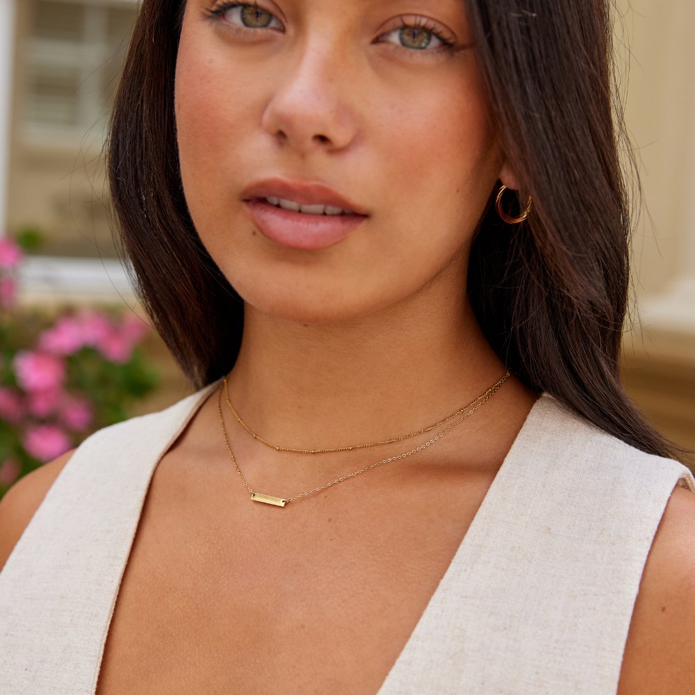 Polished Beam Necklace – FIORENE