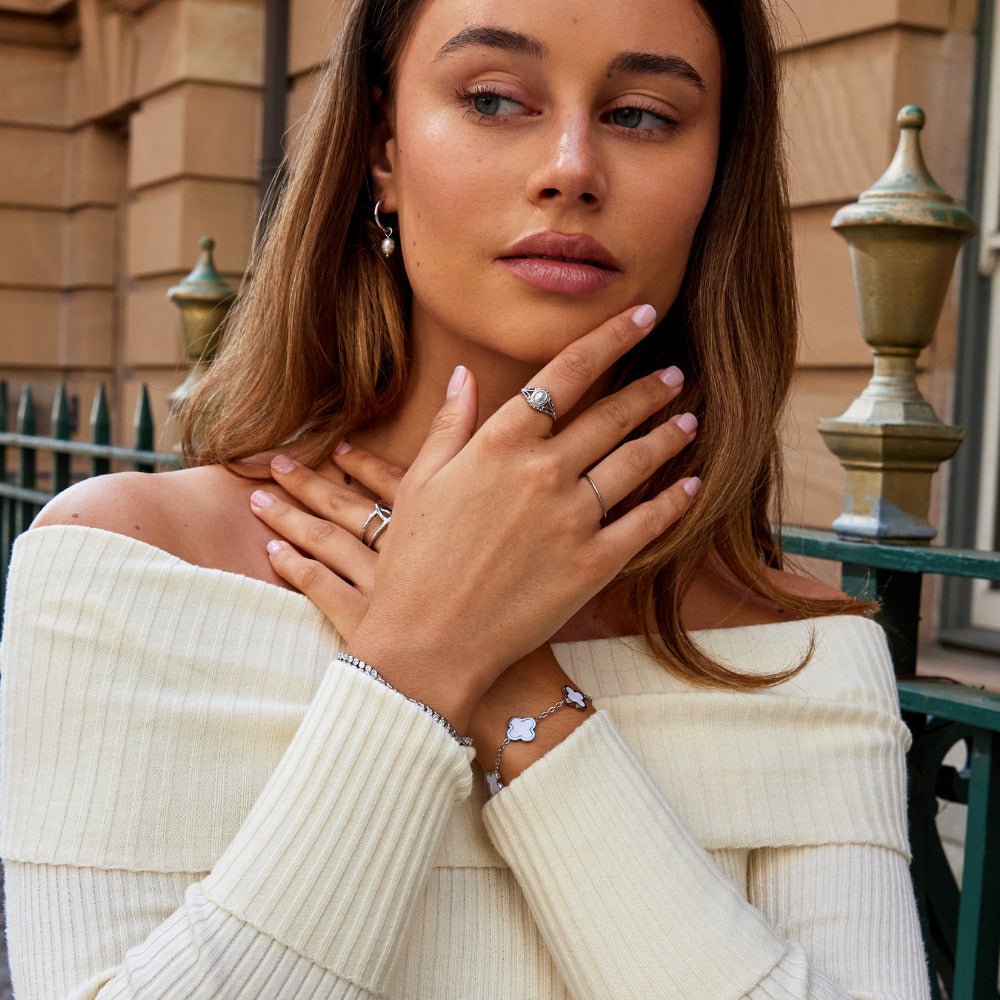 Silver Victorian Pearl Ring – FIORENE