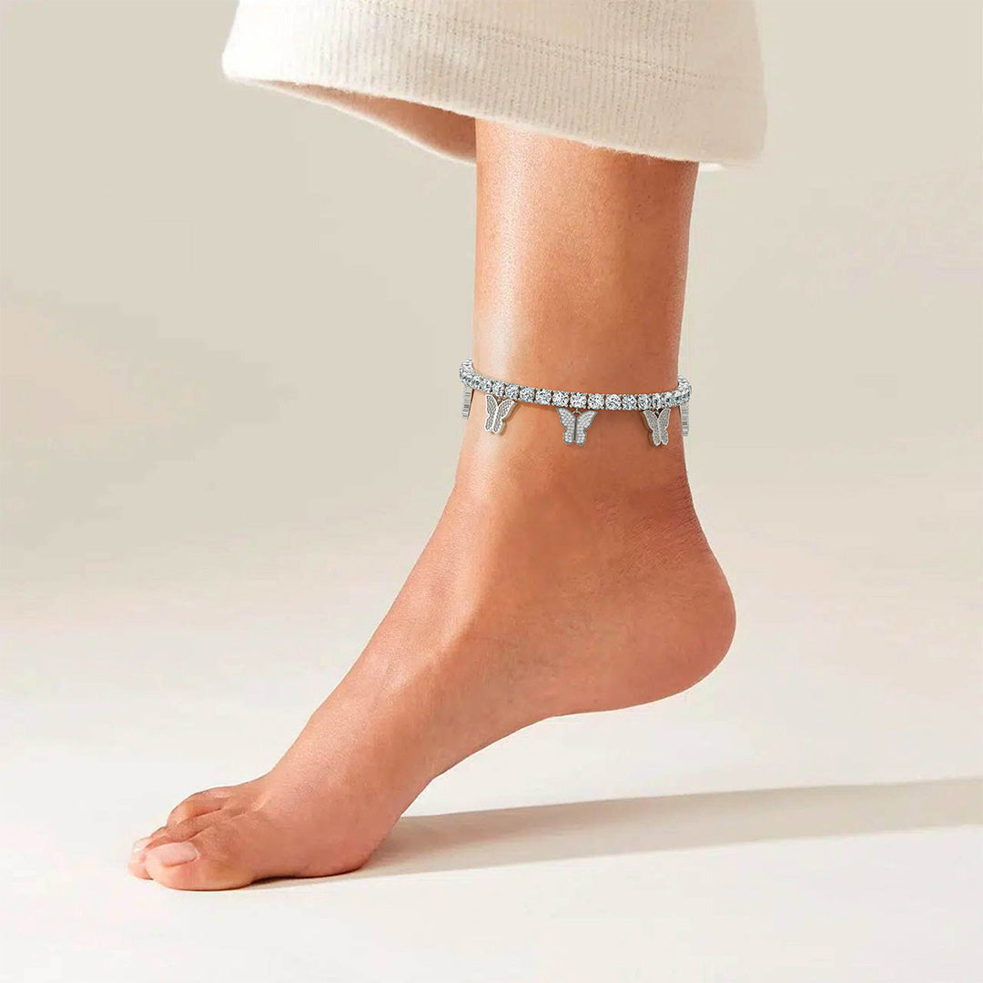 Butterfly Gleam Charm Anklet – FIORENE