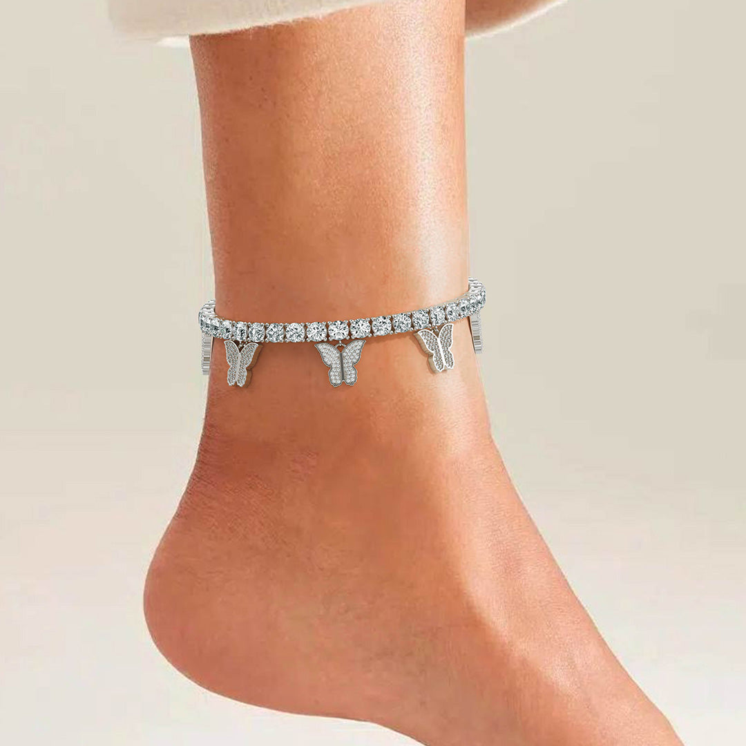 Butterfly Gleam Charm Anklet – FIORENE