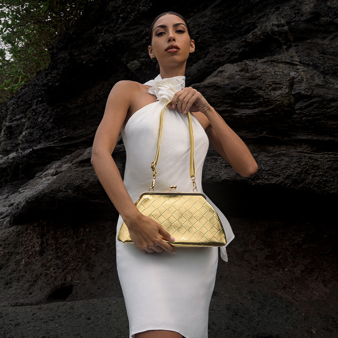 Gilded Echo Shoulder Bag – FIORENE