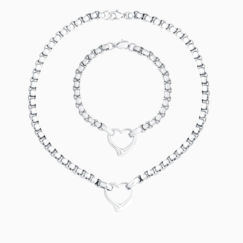 Valentina Open Heart Chain Set – FIORENE