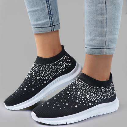 Rhinestone Slip-On Sneakers