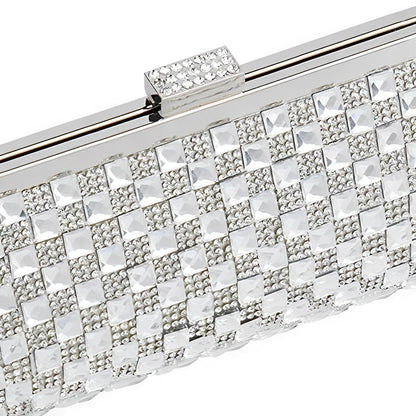 Silver Mosaic Radiance Clutch – FIORENE
