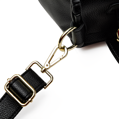 Midnight Embossed Blossom Handbag – FIORENE