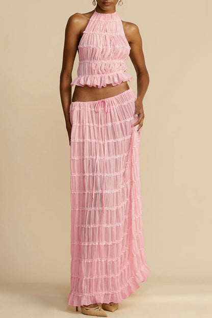 Isla Vintage Tiered Maxi Skirt Set