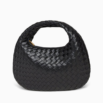 Noir Eclipse Woven Handbag – FIORENE