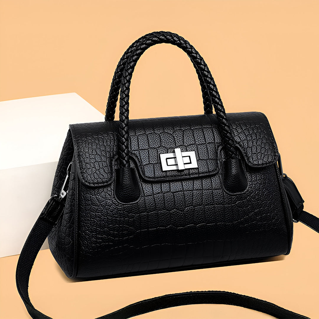 Merlot Woven Shoulder Bag – FIORENE