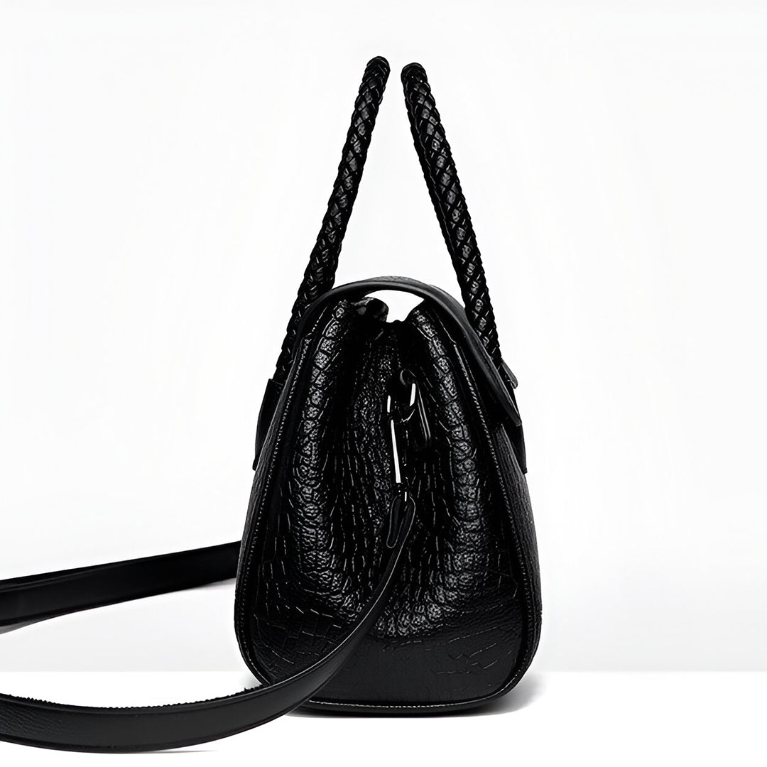 Merlot Woven Shoulder Bag – FIORENE
