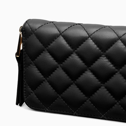 Midnight Quilted Wallet – FIORENE