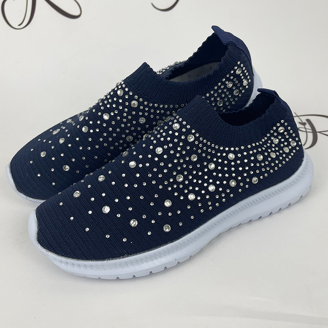 Rhinestone Slip-On Sneakers