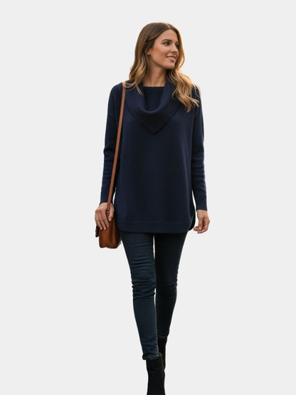 Elegant Retro Triangle Neck Pullover  – FIORENE