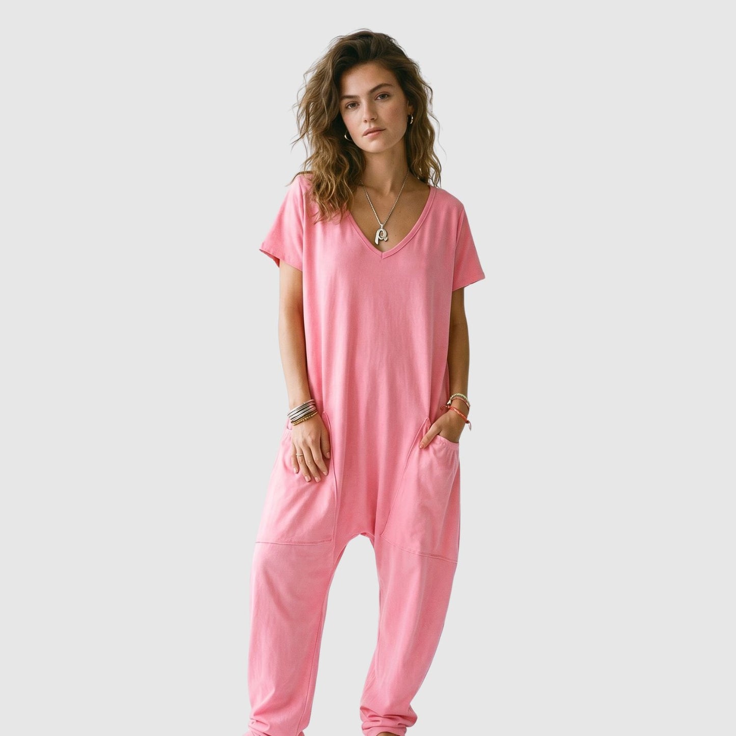 Relaxed Fit Pocket Jumpsuit – FIORENE