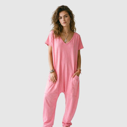 Relaxed Fit Pocket Jumpsuit – FIORENE