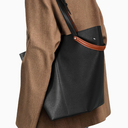 Structured Midnight Shoulder Bag – FIORENE
