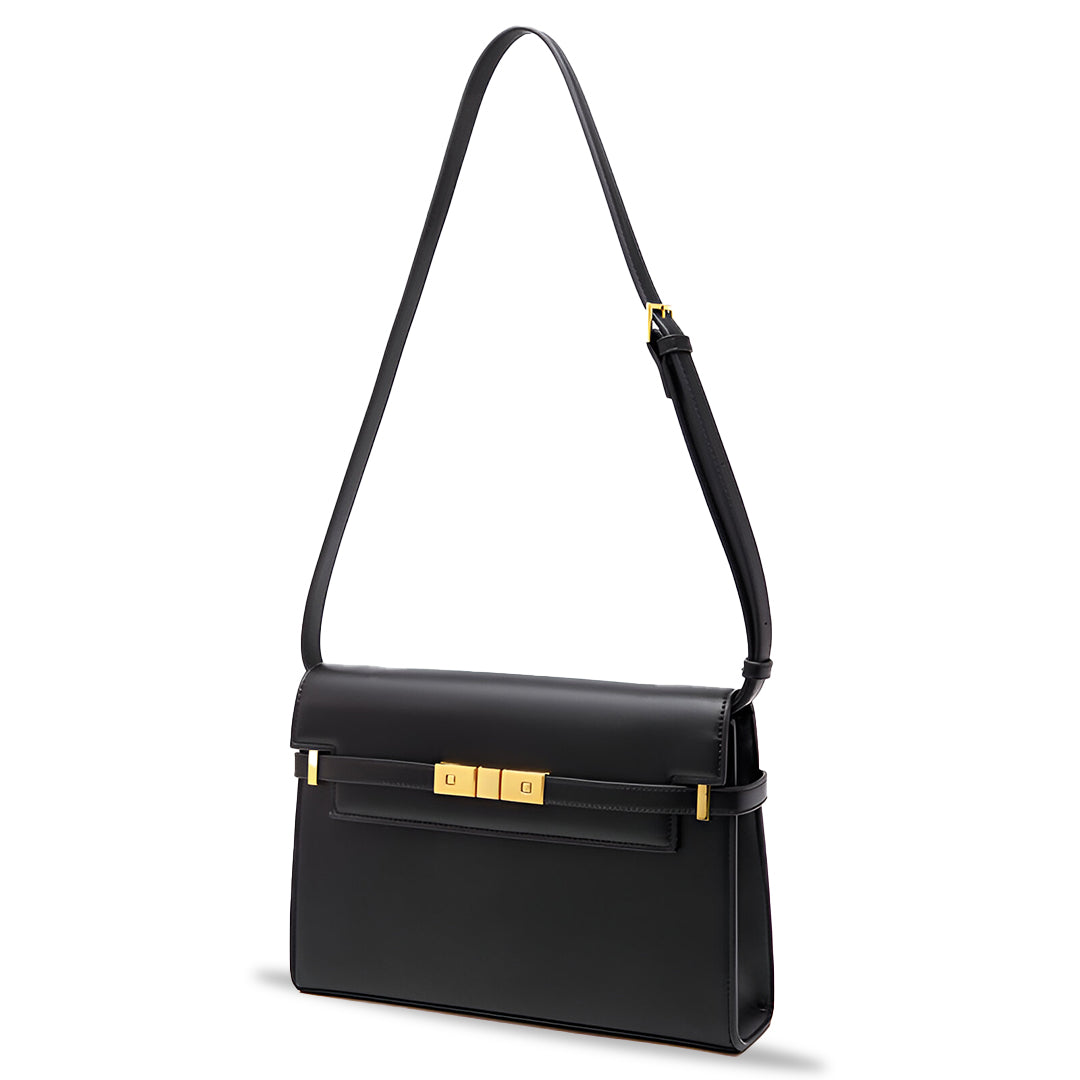 Midnight Gold Lock Crossbody – FIORENE
