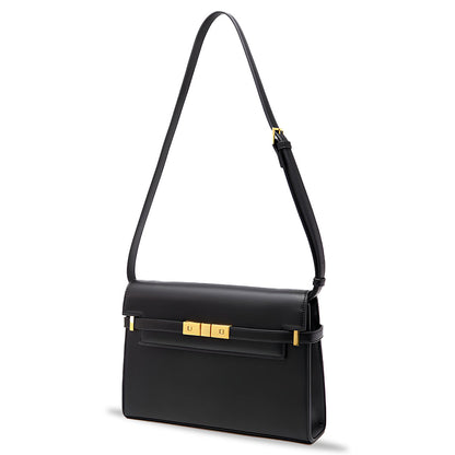 Midnight Gold Lock Crossbody – FIORENE