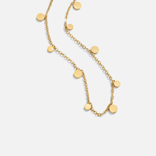 Golden Medallion Necklace – FIORENE