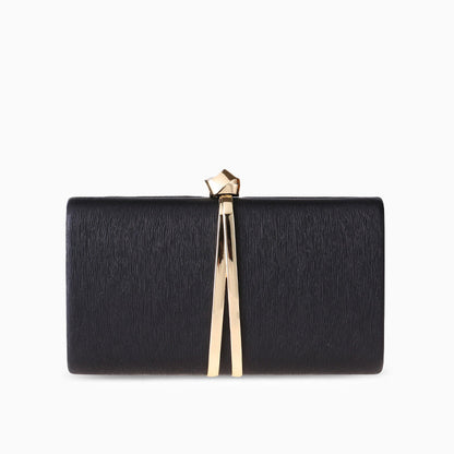 Champagne Satin Ribbon Clutch – FIORENE
