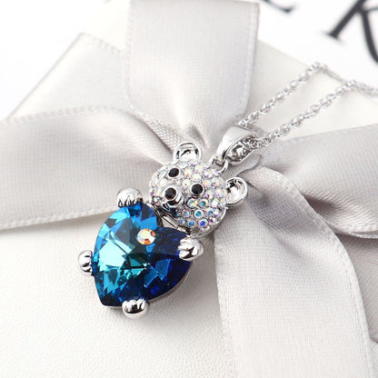 Teddy Love Heart Pendant Necklace - FIORENE
