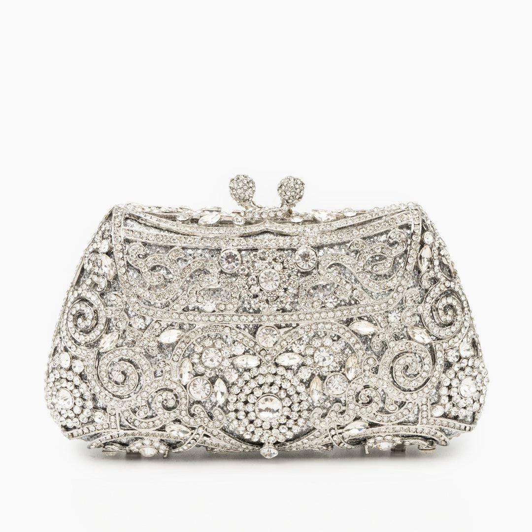 Baroque Frost Crystal Clutch – FIORENE