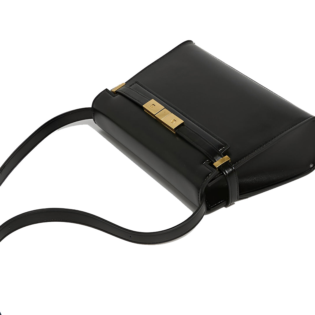 Midnight Gold Lock Crossbody – FIORENE
