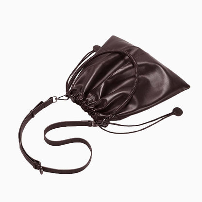 Espresso Soft Drawstring Shoulder Bag – FIORENE