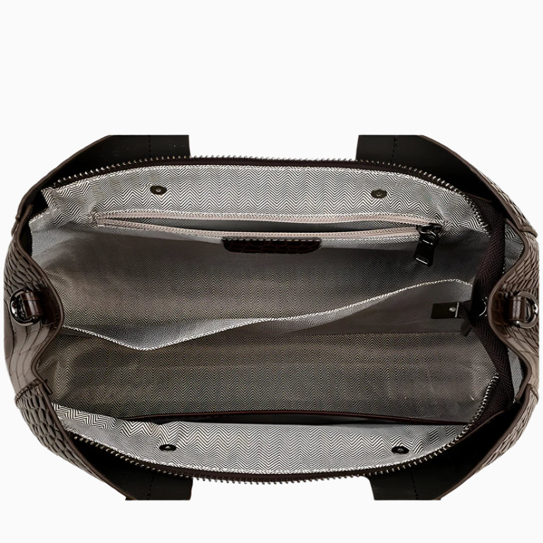 Crocodile Square Handle Tote Bag – FIORENE